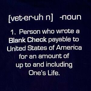 Grunt Style Veteran T-Shirt Men’s 2XL Black Short Sleeve 100% Cotton Tee Shirt